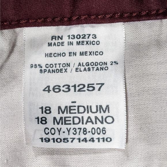 LEE Relaxed Fit Straight Leg‎ Jeans Women Size 18 Inseam 30" Mid-Rise Red - Picture 7 of 10